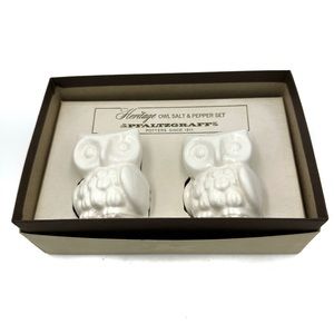 Pfaltgraff Vintage Owl Ceramic Salt & Pepper Shakers